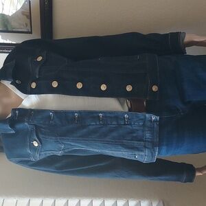 Nicole Miller Blue Jean Jacket Cropped